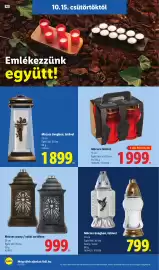 Lidl akciós újság hét 42 Oldal 22: Mécses arany / ezüst tartóban €999,00, Mécses üvegben, tetővel €1.899,00
