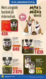 Lidl akciós újság hét 42 Oldal 24: Max's world nedves kutyaeledel €559,00, Max's World kutyaeledel €2.879,00