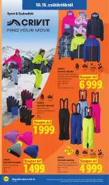 Lidl akciós újság hét 42 Oldal 28: Crivit gyermek sínadrag €4.999,00, Crivit gyermek sádzseki €6.999,00
