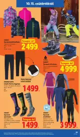 Lidl akciós újság hét 42 Oldal 29: Crivit gyermekek sportzokni €1.499,00, Crivit gyermek síaláőltző €3.999,00