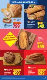 Lidl akciós újság hét 42 Oldal 3: Kovászos durumvekni €449,00, Mediterrán ciabatta €349,00
