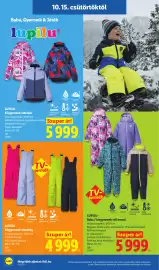 Lidl akciós újság hét 42 Oldal 32: Lupilu kisgyermek sídzseki €5.999,00, Lupilu baba / kisgyermek téli overál €5.999,00
