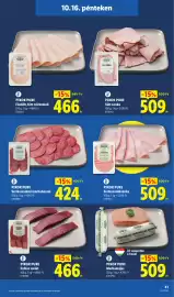 Lidl akciós újság hét 42 Oldal 41: Pikok pure sertéscombsonka €509,00, Pikok pure erdész szelet €466,00