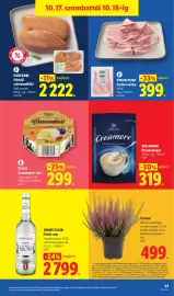 Lidl akciós újság hét 42 Oldal 43: Bellarom kávékrémpor €319,00, Húsfarm háztáji csirkemellfilé €2.222,00
