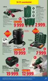 Lidl akciós újság hét 42 Oldal 45: Parkside akkus hamuporszívó €19.999,00, Parkside premium akkumulátor €19.999,00