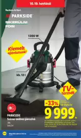 Lidl akciós újság hét 42 Oldal 46: Parkside száraz-nedves porszívó €9.999,00