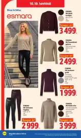 Lidl akciós újság hét 42 Oldal 54: Esmara női kötött ruha €3.999,00, Esmara női bőrhatású leggings €2.999,00