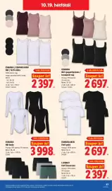Lidl akciós újság hét 42 Oldal 57: Esmara női body €3.998,00, Esmara / esmara men női / férfi atléta €2.397,00
