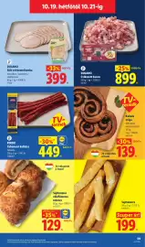 Lidl akciós újság hét 42 Oldal 59: Lidl sajtkrémtekercs €129,00, Pikok cabanossi kolbász €449,00