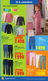 Lidl akciós újság hét 42 Oldal 10: Lupilu kislány leggings €1.598,00, Lupilu kisgyermek nadrág €19.999,00