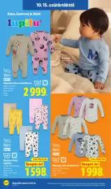 Lidl akciós újság hét 42 Oldal 12: Winnie the Pooh Minnie Mouse Mickey Mouse biopamut baba kombidressz €1.998,00