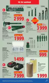 Lidl akciós újság hét 42 Oldal 23: Parkside csavarhúzó- / racsnis csavarhúzókészlet €999,00