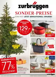 Zurbrüggen Prospekt Seite 1: zurbruggen SONDER-PREISE ZUM FEST-JETZT SENSATIONELL SPAREN! INKLUSIVE 400 LED's KÜNSTLICHER