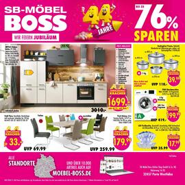 Möbel Boss Prospekt woche 41 Seite 12: LED-Tischleuchte, Kunststoff, chromfarbig, RGB-Farbwechsel mit Glitzereffekt €17,99