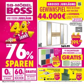 Möbel Boss Prospekt woche 41 Seite 1: Drehtürenschrank Diver €399,99, Regal Max €89,99