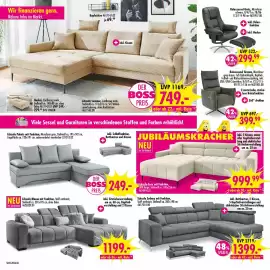 Möbel Boss Prospekt woche 41 Seite 6: Ecksofa Sydney €1.399,00, Ecksofa Polaris €249,00
