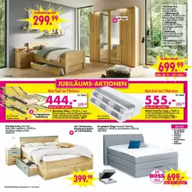 Möbel Boss Prospekt woche 41 Seite 8: Bettanlage Savina, Artisan Eiche €399,99, Boxspringbett Chicago €699,00