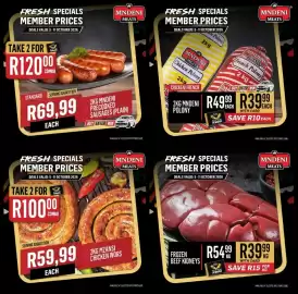 Bluff Meat Supply catalogue week 41 Page 2: Mndeni Meats 2kg Mzansi Chicken Wors €100,00