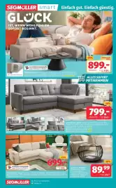 Segmüller Prospekt Seite 14: Polstergarnitur „Valona“ €799,00, Couchtisch „Shanghai“ €89,99
