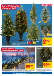 Rusta Prospekt woche 41 Seite 10: Kranz Larch €29,90, Die naturgetreue Kunsttannengirlande Cluster €29,90
