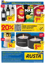 Rusta Prospekt woche 41 Seite 16: LED-Partyleuchte €2,49, Lay's Chips €1,99