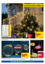 Rusta Prospekt woche 41 Seite 7: Lichterkette Neon €9,95, Dekorationsbeleuchtung Globe €14,90