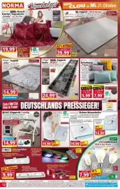Norma Prospekt woche 43 Seite 12: Lifetex XXXL-Teppich-läufer "Aspen" €24,99, Lifetex Teppich "Billy" €14,99