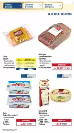 METRO Prospekt woche 42 Seite 42: Bösinger Schwarzwälder Schinken €12,99, Arla Buko Frischkäse €0,82