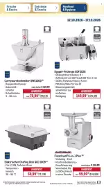 METRO Prospekt woche 42 Seite 5: GASTROBACK Fleischwolf 6-in-1 Plus €99,99, Currywurstschneider GWS1000 €79,99