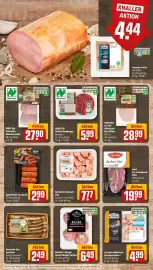 REWE Prospekt woche 42 Seite 6: REWE Bio Frische Hähnchen-Brustfilets €28,99, REWE Bio Rinder-Hamburger €5,99