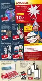Sonderpreis Baumarkt Prospekt woche 42 Seite 3: Alkaline-Batterien €21,99, Schneemann-Figur mit Strickmütze €1,79