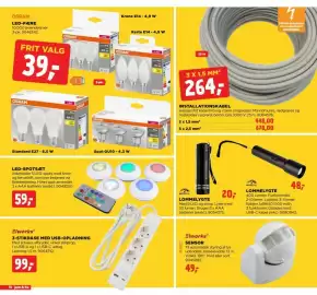 Jem & fix tilbudsavis uge 42 Side 10: OSRAM LED-PÆRE €39,00, 3-STIKDÅSE MED USB-OPLADNING €99,00