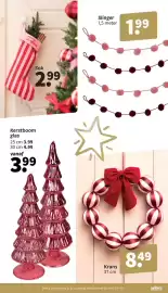 Wibra folder Pagina 31: Kerstboom glas €3,99, Krans €8,49