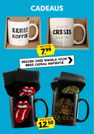 Boekenvoordeel folder Pagina 21: Mok met sokken €12,50, Mok Eerst Koffie €7,99