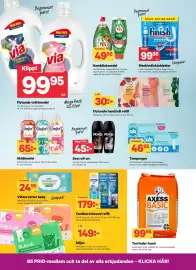 City Gross reklamblad Sida 10: Finish maskindisktabletter €99,95, Axess torrfoder hund €99,95
