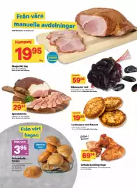 City Gross reklamblad Sida 9: Leröy Laxburgare med fetaost €19,95, Spickeskinka €29,95