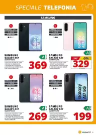 Volantino Comet Pagina 5: Samsung Galaxy A17 Smartphone €199,00, Samsung Galaxy A57 smartphone €369,00