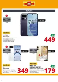 Volantino Comet Pagina 6: Realme 16 Pro smartphone €449,00, Realme 16 smartphone €349,00