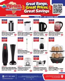 Africa Cash and Carry catalogue week 41 Page 1: Mellerware Jug Blender Plastic Blk €249,00, Mellerware Deep Fryer €729,00