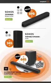 Expert folder week 42 Pagina 18: Sonos Soundbar Beam Ultra €699,00, Sonos portable speaker play €349,00