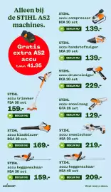 Welkoop folder week 42 Pagina 10: Alleen bij de STIHL AS2 machines. STIHL accu compressor KOA 20 set BEKIJK NU 139.- STIHL