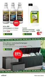 Welkoop folder week 42 Pagina 11: Luxan groene aanslag-reiniger €6,95, Zep ontstoppers €11,59
