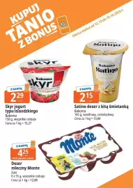E.Leclerc gazetka tydzień 42 Strona 3: Skyr jogurt typu islandzkiego Bakoma €2,29, Satino deser z bitą śmietanką Bakoma €2,15