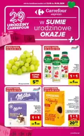 Carrefour Express gazetka tydzień 42 Strona 1: Kawa mielona Eduscho Family Tchibo €20,00, Winogrona białe €5,99