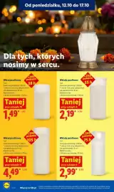 Lidl gazetka tydzień 42 Strona 110: Wkłady parafinowe czas palenia 55h €2,19, Wkłady parafinowe czas palenia 75h €2,99