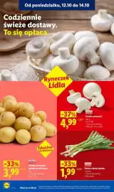 Lidl gazetka tydzień 42 Strona 50: Ziemniaki polskie jadalne do Airfryera €3,99, Pieczarki polskie €4,99