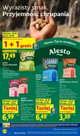Lidl gazetka tydzień 42 Strona 98: Migdały smakowe truskawkowe Alesto €6,99, Orzeszki ziemne Alesto €6,49