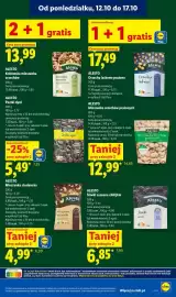 Lidl gazetka tydzień 42 Strona 99: Pestki dyni Alesto €5,49, Śliwki suszone chilijskie Alesto €6,85