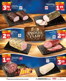 Topaz gazetka tydzień 42 Strona 21: Polędwica drobiowa w majeranku Duda €1,99, Kiełbasa żywiecka Mazury Ełk €2,99
