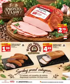 Topaz gazetka tydzień 42 Strona 22: Polędwica swojska Od Szymona €4,49, Szynka Herbowa Olewnik €2,79